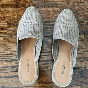 Indigo Taupe Mules